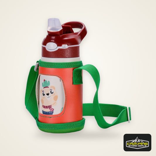 400ML Children Thermos Water Bottle Kids Thermos Mug Baby Duck Billed Straw 316 Stainless Steel Vacuum Flasks Tumbler Thermo Cup