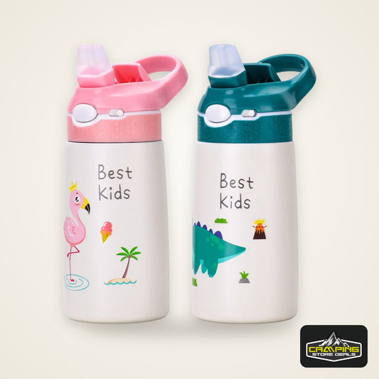 400ML Children Thermos Water Bottle Kids Thermos Mug Baby Duck Billed Straw 316 Stainless Steel Vacuum Flasks Tumbler Thermo Cup