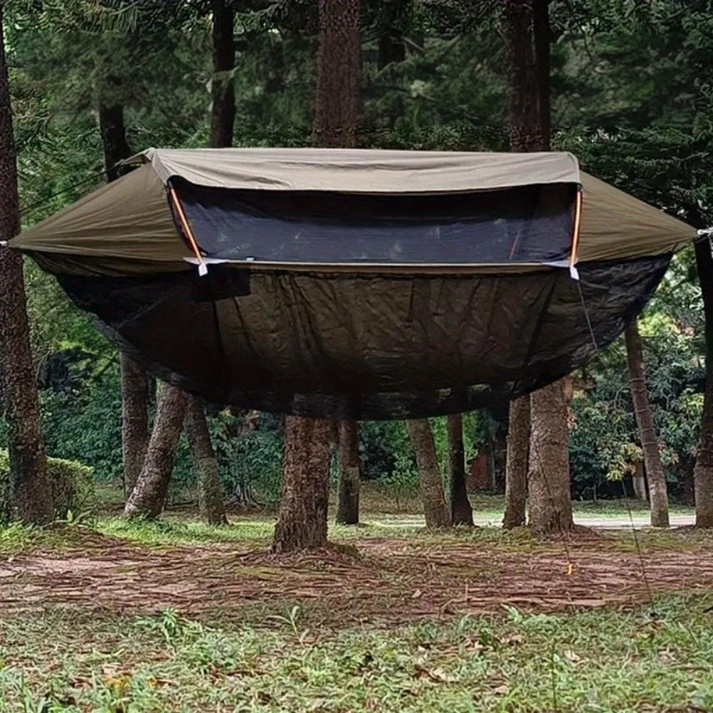 1pc Black Hammock Mosquito Net - Lightweight, Portable, and Durable Mesh Protection for Outdoor Camping, Travel, and Relaxation - Fits All Hammocks, Easy Setup with Adjustable Elastic Bungees, Hammocks for Outside