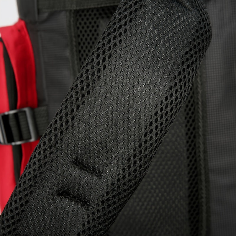 [Large Capacity | Durable] Lightweight 90L Travel Backpack | Large Capacity, Durable Nylon, Adjustable Straps | Red & Black for Hiking, Camping, and Outdoor Adventures