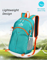 18L Outdoor Sports Backpack Ultra-light Large Capacity Folding Backpack Mountaineering Top Bag Suitable for Hiking, Cycling, Traveling, Business Trips, Commuting and Fitness Shock-absorbing Breathable Shoulder Straps Quick Fo