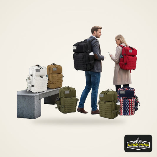 45L Tactical Backpack For Men With MOLLE Webbing System Outdoor Survival Gym Fitness Hiking Camping Backpack Dual Cup Holders Large Capacity Rucksack For Wilderness Trip Travel Daily Work Commute Outdoor Camping Activities Ge