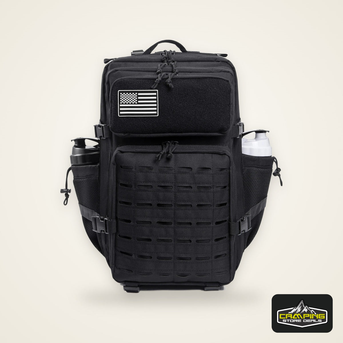 45L Tactical Backpack Molle System Men's Outdoor Hiking Rucksack with Bottle Holder EDC GYM Hunting Bag for Survival