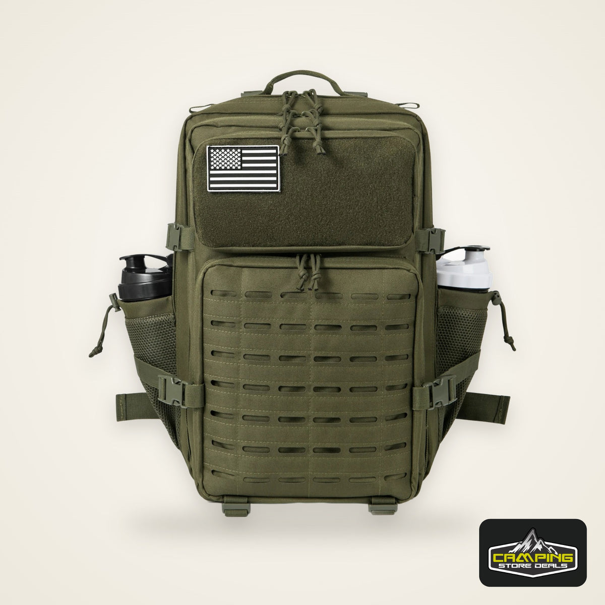45L Tactical Backpack Molle System Men's Outdoor Hiking Rucksack with Bottle Holder EDC GYM Hunting Bag for Survival