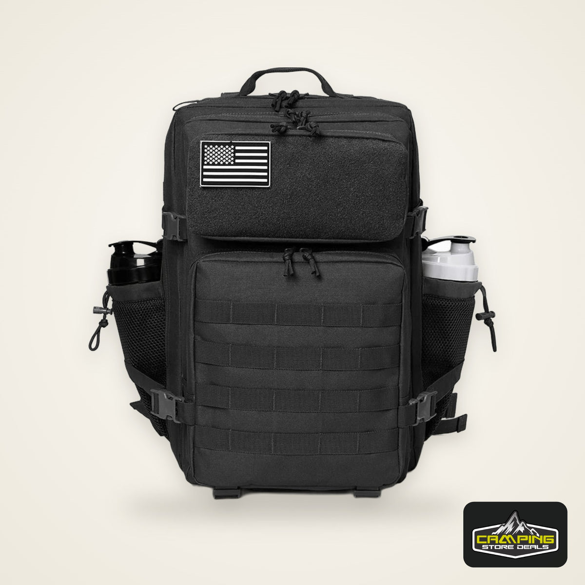 45L Tactical Backpack Survival Bag Hunting MOLLE Backpack GYM For Men EDC Outdoor Hiking Rucksack With Bottle Holder