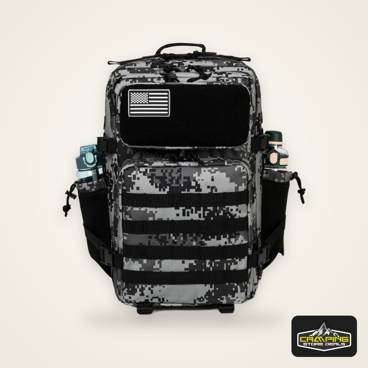 45L Tactical Backpack Survival Bag Hunting MOLLE Backpack GYM For Men EDC Outdoor Hiking Rucksack With Bottle Holder