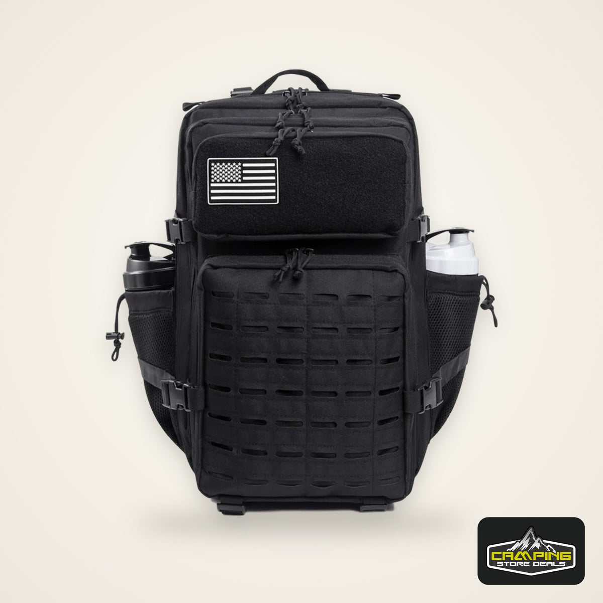 45L Tactical Backpack Survival Bag Hunting MOLLE Backpack GYM For Men EDC Outdoor Hiking Rucksack With Bottle Holder