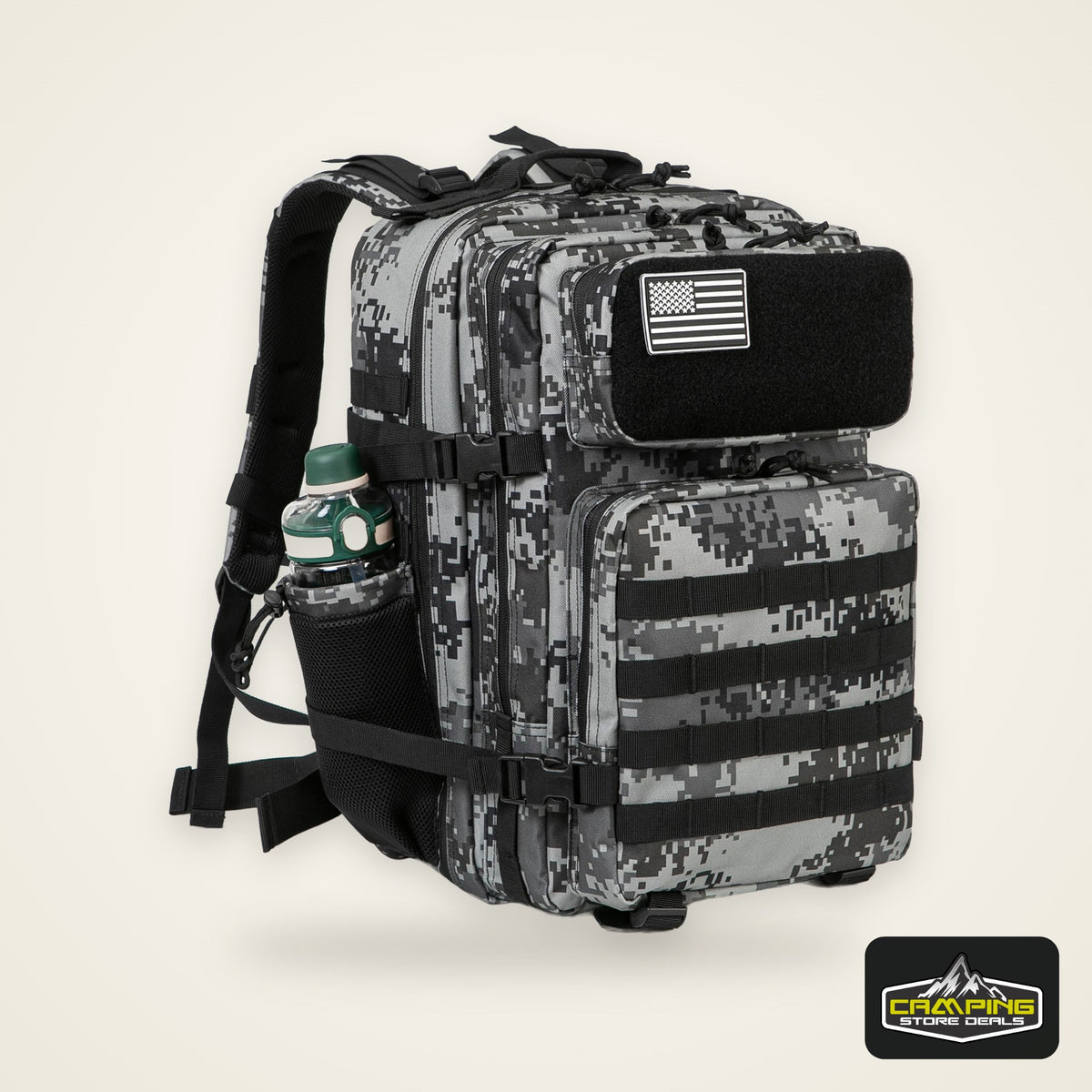 45L Tactical Backpack Survival Bag Hunting MOLLE Backpack GYM For Men EDC Outdoor Hiking Rucksack With Bottle Holder