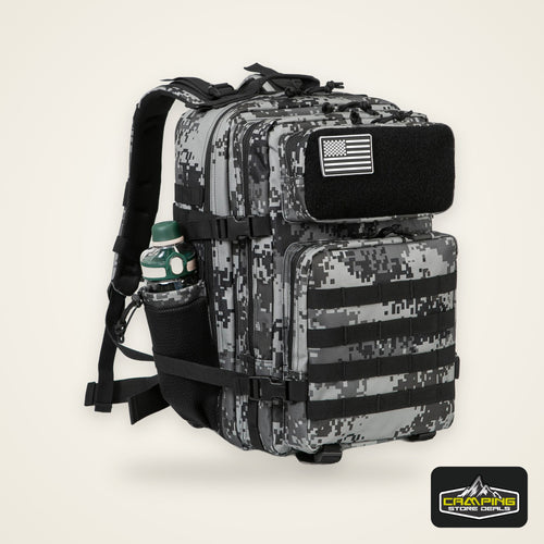45L Tactical Backpack Survival Bag Hunting MOLLE Backpack GYM For Men EDC Outdoor Hiking Rucksack With Bottle Holder