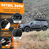 BEDTIME Hard Shell Rooftop Tent-Honeycomb Aluminum, Hydraulic Support, Three Second Speed Open, Roof Rack, High Rebound Memory Sponge Mattress, Sturdy, Better Ventilation For 2-3 People Car SUV Truck Tent