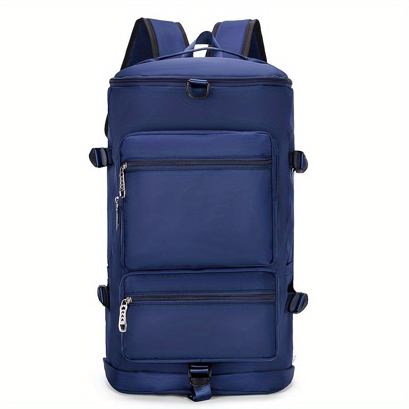 Large Capacity Waterproof Nylon Backpack with Dry/Wet Separation, Shoe Compartment - Adjustable Straps, Multi-Functional Outdoor Hiking and Camping Bag for Men and Women, Purple, Backpack for Travel