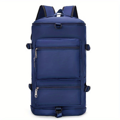 Large Capacity Waterproof Nylon Backpack with Dry/Wet Separation, Shoe Compartment - Adjustable Straps, Multi-Functional Outdoor Hiking and Camping Bag for Men and Women, Purple, Backpack for Travel