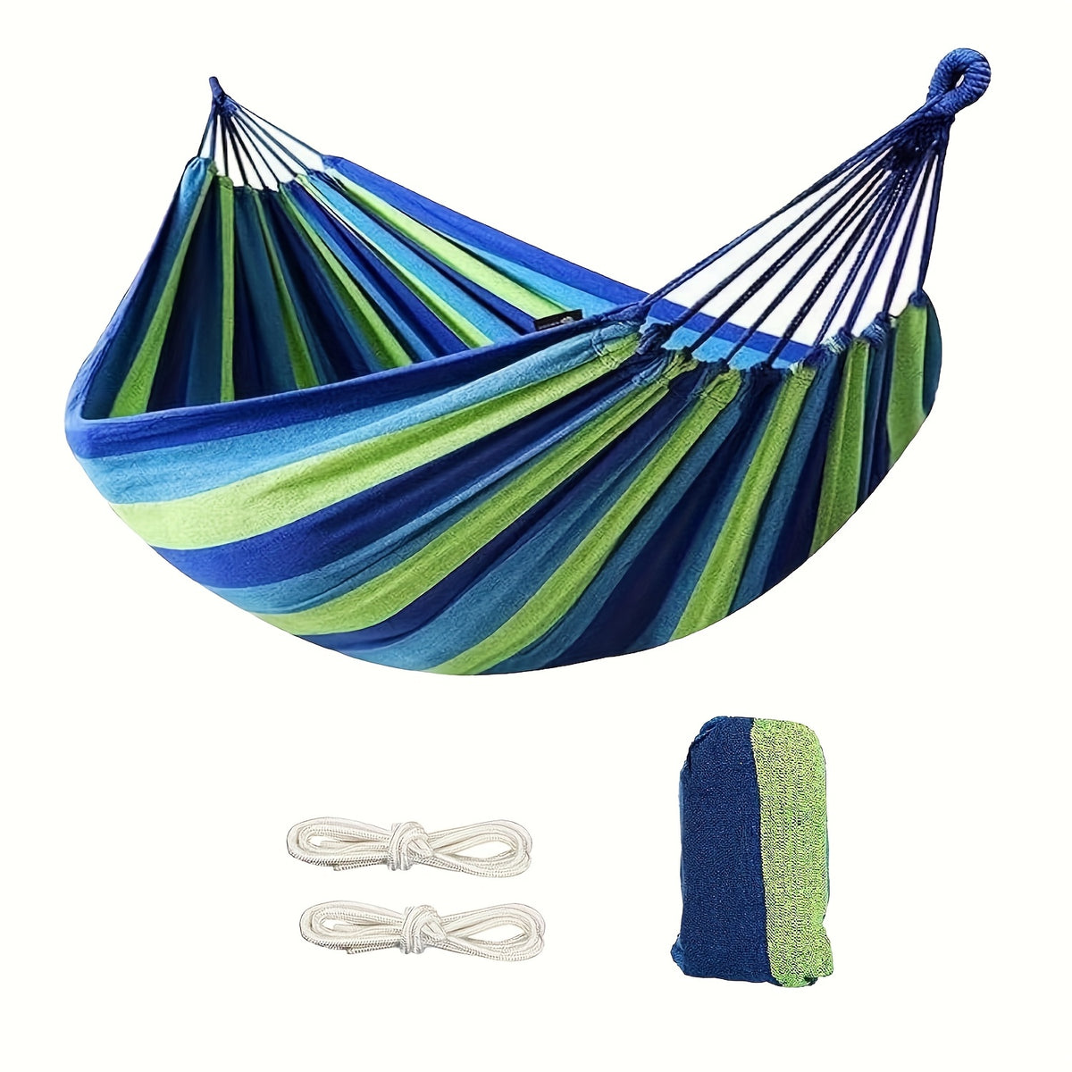 Anti-Tip Canvas Hammock with Tree Straps – 660 lb
