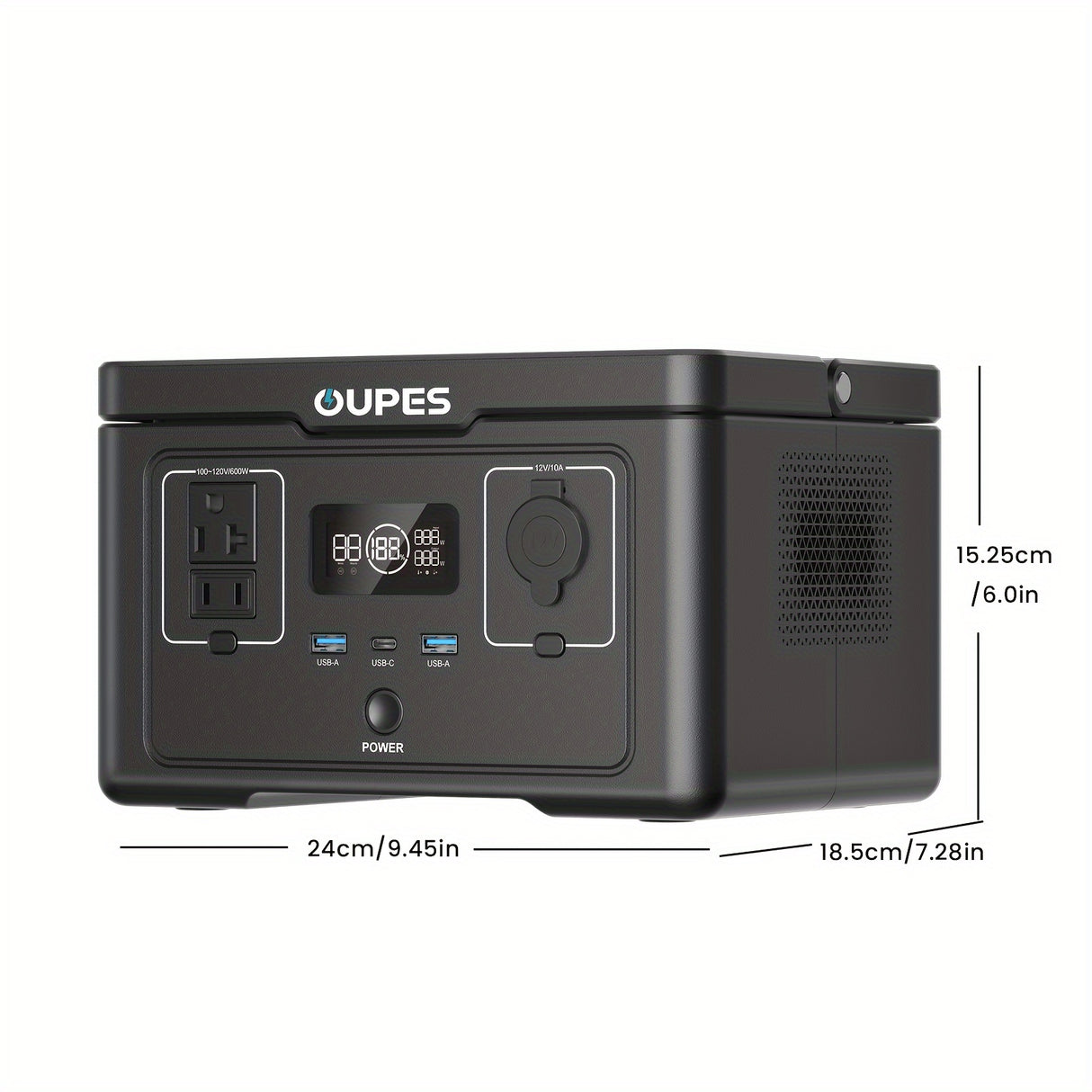 OUPES 600W/256Wh Exodus 600 Portable Power Station Mini Solar Generator Camping