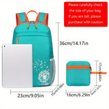 [Lightweight Foldable Backpack] Lightweight Nylon OGEHUAFEE Backpack - Large Capacity, Foldable Design | Travel, Hiking & Commuting, Black with Floral Accents, Adjustable Shoulder Straps, Zip Closure