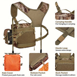 NEW VIEW Adjustable Outdoor Vest Bag For Men, Breathable Chest Bag With Handle, Camouflage Camping Bag Hiking Bag Mountaineering Bag For Wilderness Enthusiast, Explorer