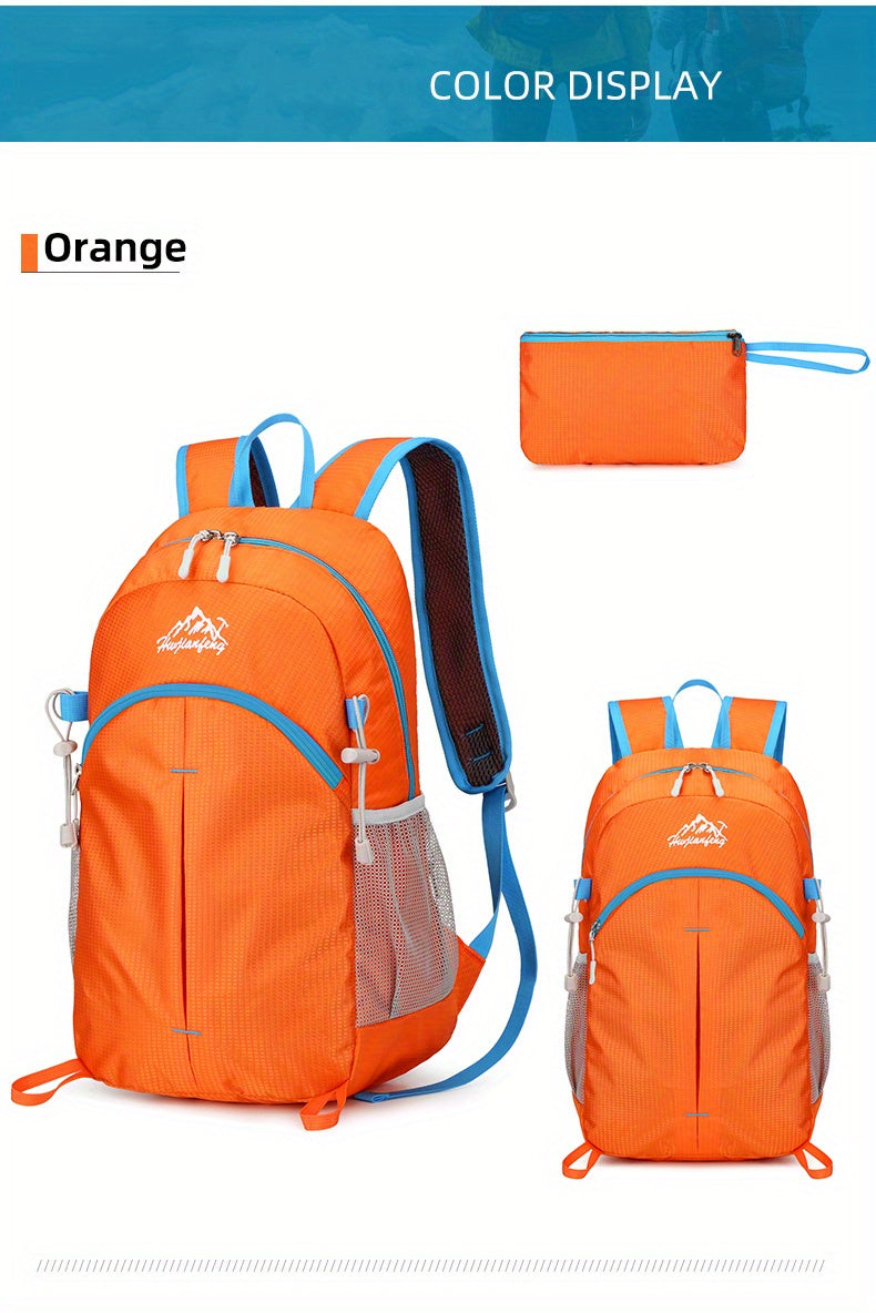 18L Outdoor Sports Backpack Ultra-light Large Capacity Folding Backpack Mountaineering Top Bag Suitable for Hiking, Cycling, Traveling, Business Trips, Commuting and Fitness Shock-absorbing Breathable Shoulder Straps Quick Fo