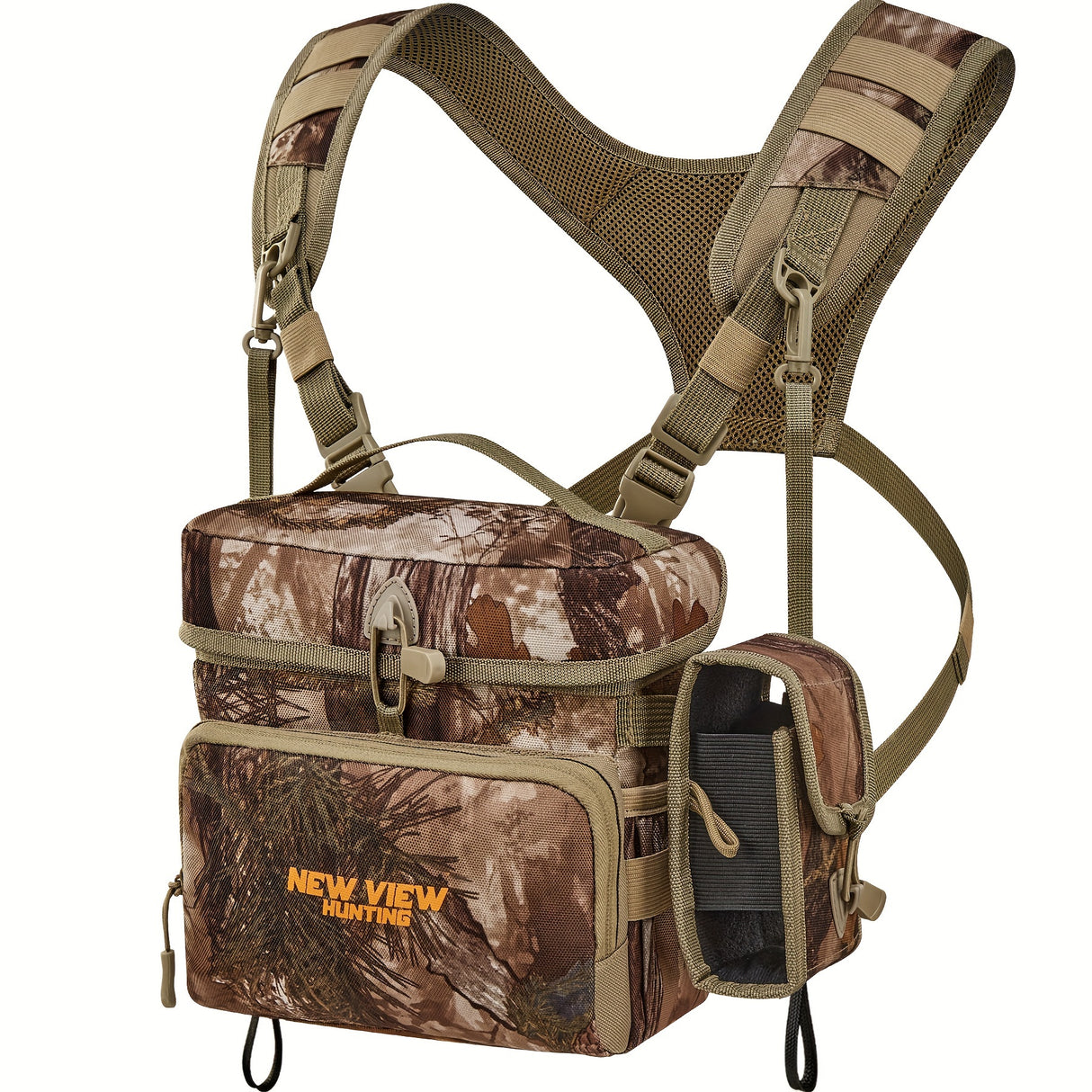 NEW VIEW Adjustable Outdoor Vest Bag For Men, Breathable Chest Bag With Handle, Camouflage Camping Bag Hiking Bag Mountaineering Bag For Wilderness Enthusiast, Explorer