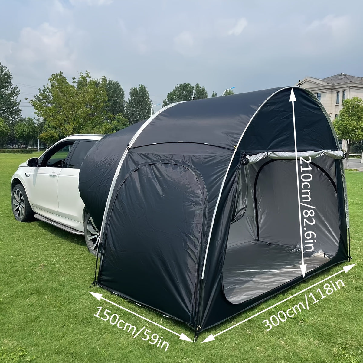 Waterproof Car Camping Tent - Quick-Opening, Self-Driving Sunshade, Spacious Outdoor Shelter with Easy Setup and Takedown, Ideal for Family Camping Trips and Road Adventures