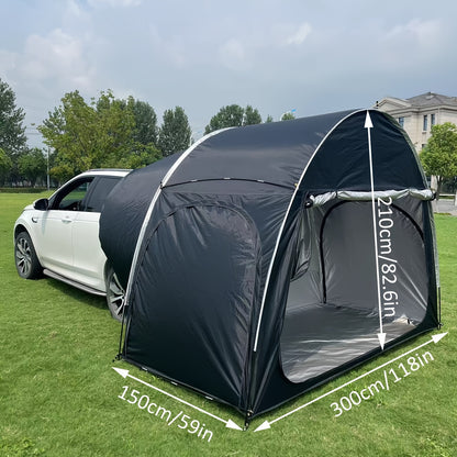 Waterproof Car Camping Tent - Quick-Opening, Self-Driving Sunshade, Spacious Outdoor Shelter with Easy Setup and Takedown, Ideal for Family Camping Trips and Road Adventures