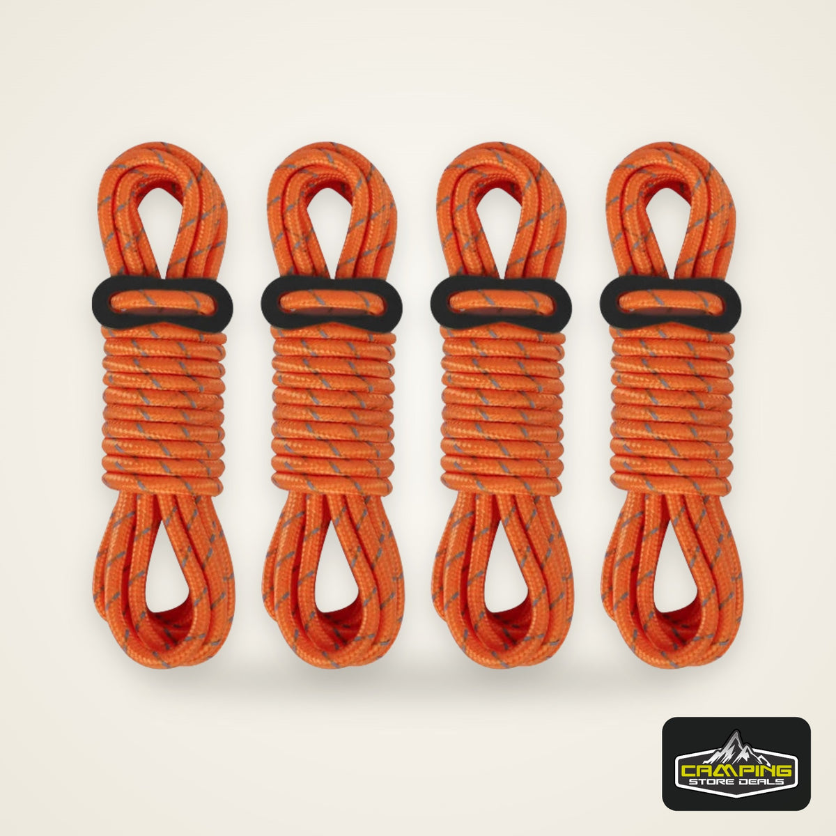 4Pcs 5mm Outdoor Tent Guyline Ropes 4M Reflective Camping Guy Lines with Adjuster Tensioner Camping Accessories for Tarp Canopy