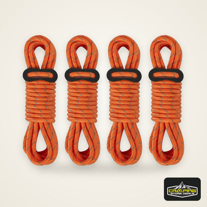 4Pcs 5mm Outdoor Tent Guyline Ropes 4M Reflective Camping Guy Lines with Adjuster Tensioner Camping Accessories for Tarp Canopy