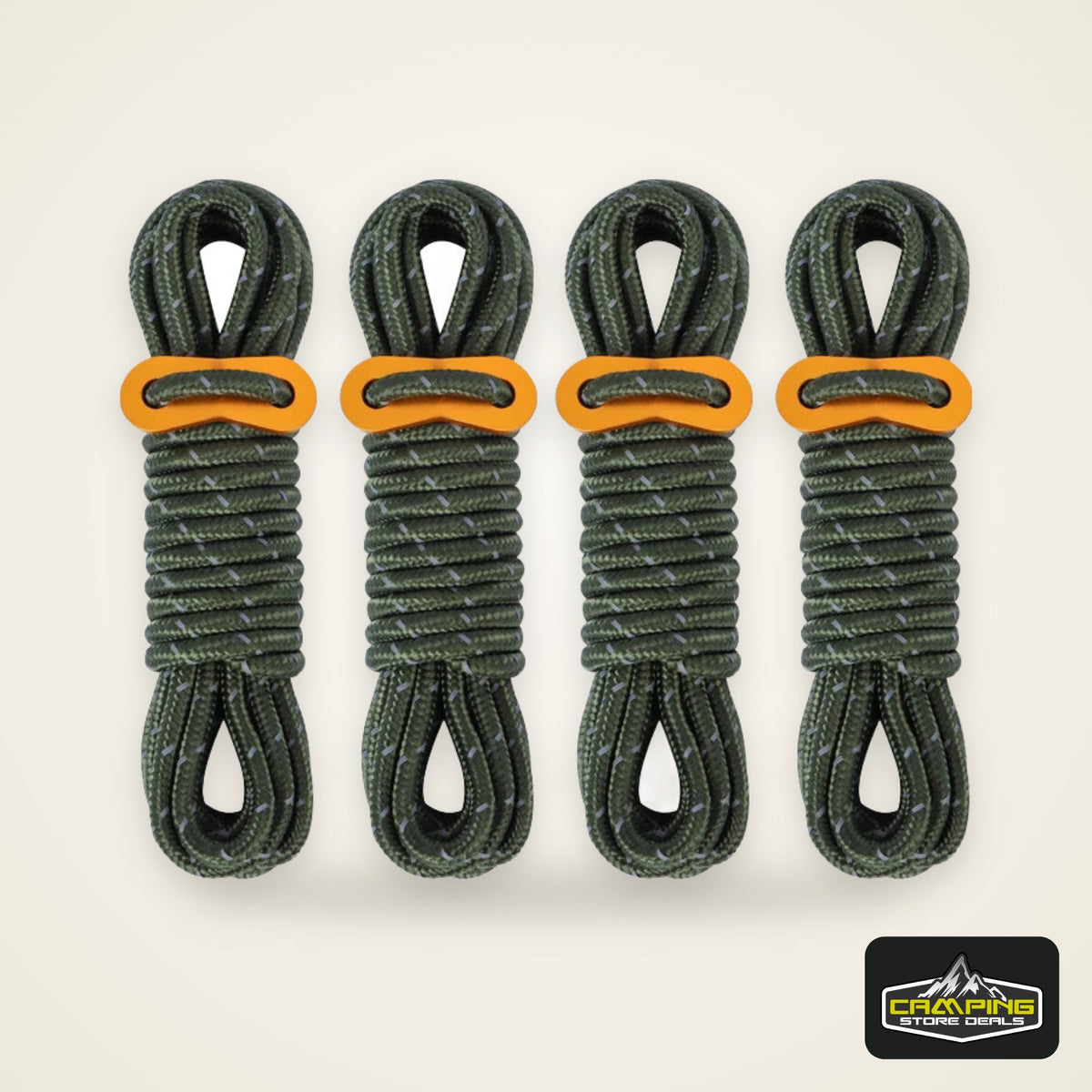 4Pcs 5mm Outdoor Tent Guyline Ropes 4M Reflective Camping Guy Lines with Adjuster Tensioner Camping Accessories for Tarp Canopy