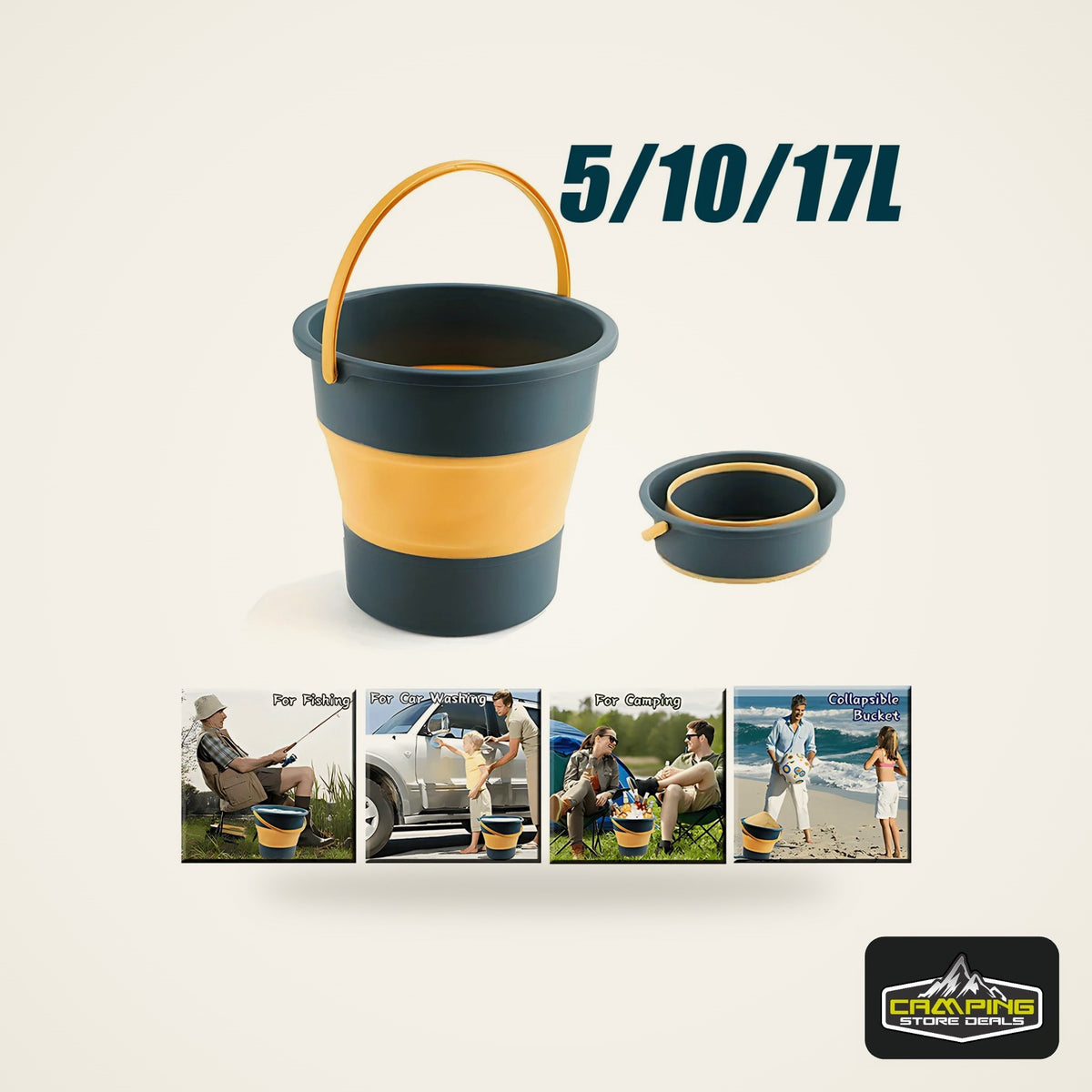 Collapsible Silicone Bucket (5/10/17L)