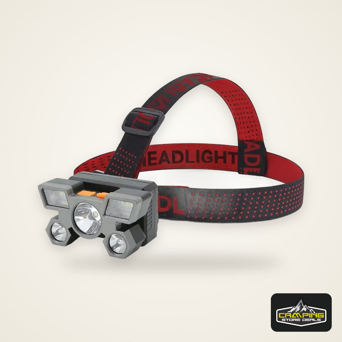 5 LED Flashlight Rechargeable with Built in Lithium Battery Strong Head Light Camping Adventure Fishing Cycling Headlamp