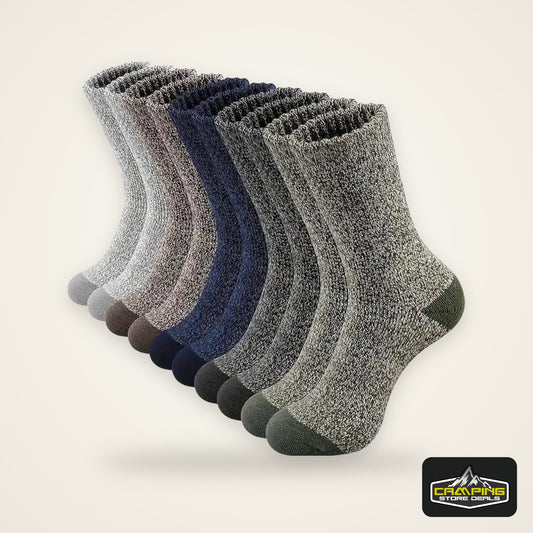 5 Pairs Merino Wool Socks For Men, Super Thick Hiking Socks Thermal Socks For Cold Weather