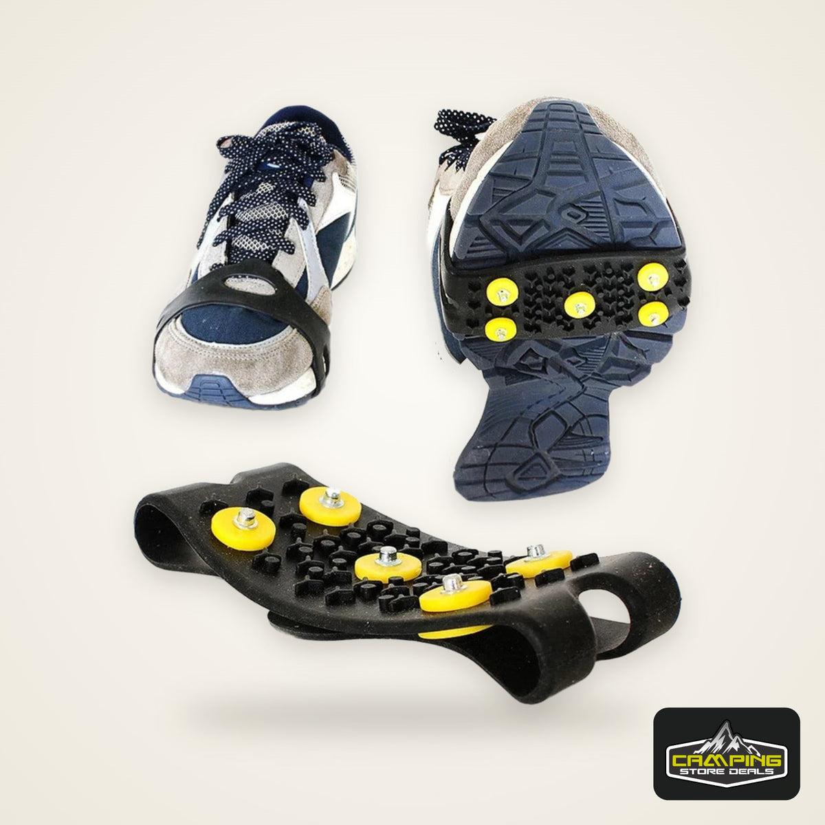 5-Stud Crampons for Snow and Ice Hiking Climbing Anti-slip Covers for Shoes Women Men Snow Boots Non-slip Ice Gripper Spikes