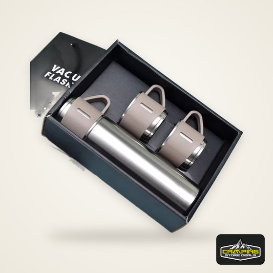 500ML Stainless Steel Vacuum Flask Gift Set Office Business Style Thermos Bottle Outdoor Hot Water Thermal Insulation Couple Cup