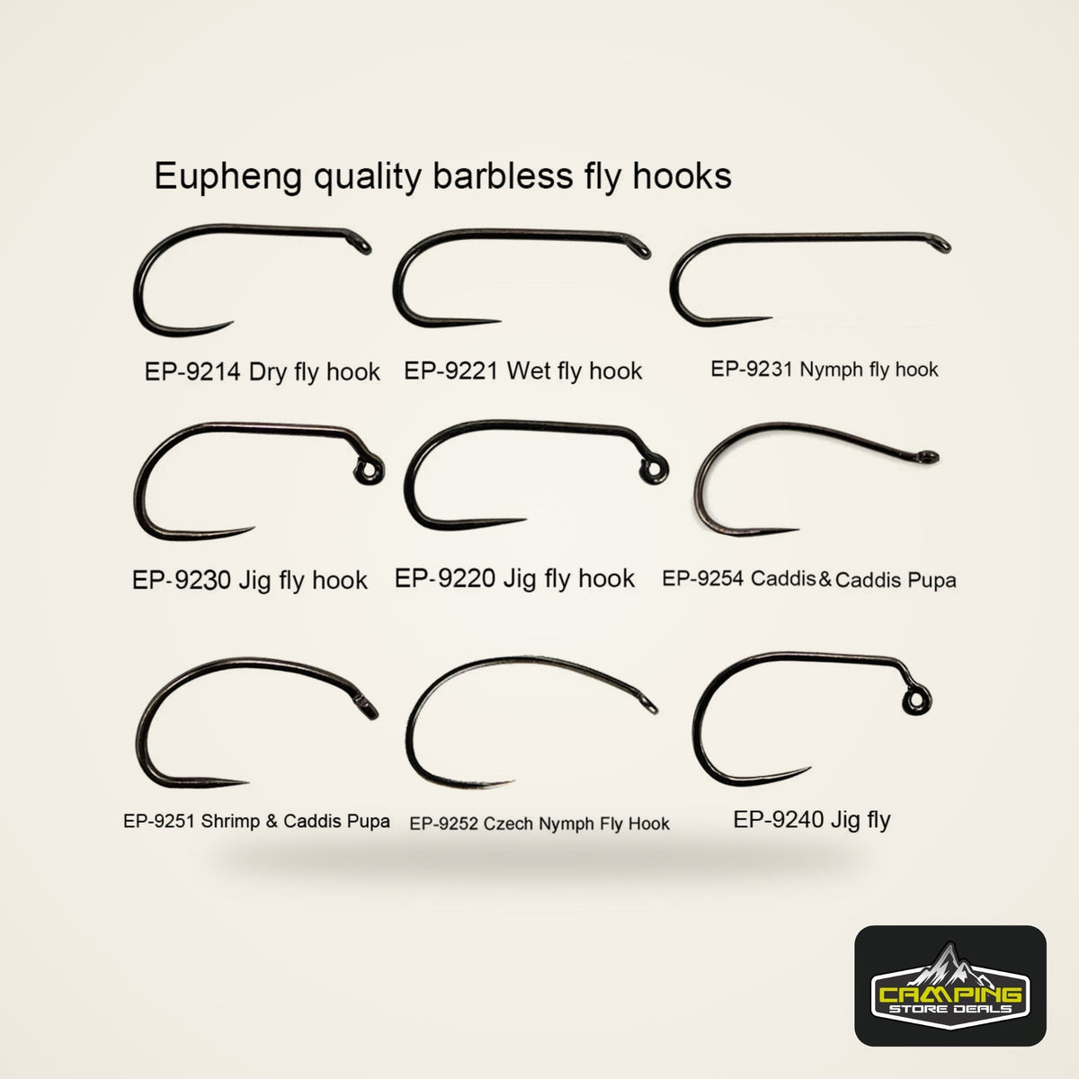 Aventik Barbless Black Nickel Fly Hooks (50 Pack)