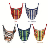 1pc Outdoor Hammock Chair Leisure Swing Hanging Chair Canvas Without Pillow And Cushion Indoor Outdoor Hammock Garden Leisure Furniture Hammocks, OPP Sealed Bag