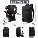 Light Blue Travel Backpack for Men and Women – Fits 17.3" Laptop, Adjustable Straps, Shoe Compartment, Breathable Mesh Back, Durable Polyester for Camping, Hiking, and Travel – Casual, Multipurpose Design