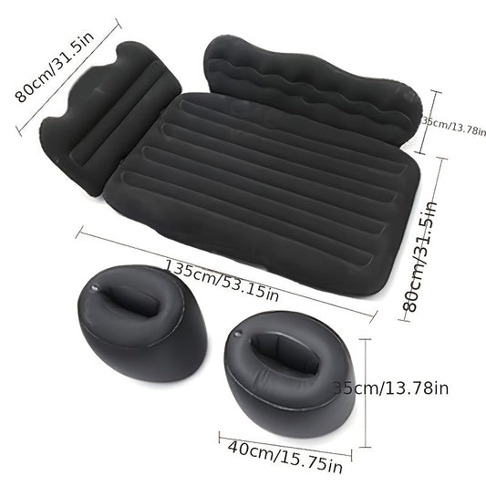 Truck and Car Inflatable Mattress - Car Rear Seat Inflatable Mattress Without Pump - Portable Rear Seat Travel Inflatable Mattress - Camping Holiday Inflatable Mattress - Sleeping Pad with 2 Pillows - Universal Type