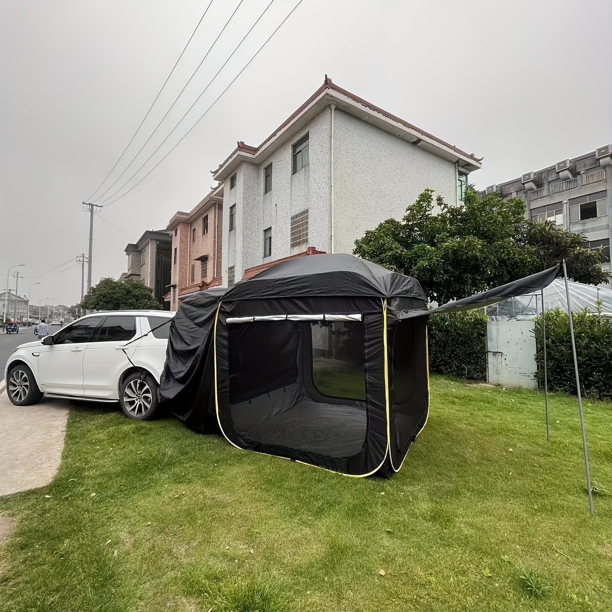 1pc Outdoor Camping Extension Tent Suitable For Suv, Car Tail Tent, Trunk Car Tail Box Tent, Car Camping Tent