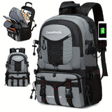 [40L CsakeKecna Backpack] CsakeKecna 40L Lightweight Hiking Backpack | Large Capacity Travel Climbing Rucksack with Laptop Compartment, USB Powered, Adjustable Straps, Zip Closure, Polyester Lining - Solid Color for Men and W