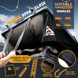 BEDTIME Hard Shell Rooftop Tent-Honeycomb Aluminum, Hydraulic Support, Three Second Speed Open, Roof Rack, High Rebound Memory Sponge Mattress, Sturdy, Better Ventilation For 2-3 People Car SUV Truck Tent