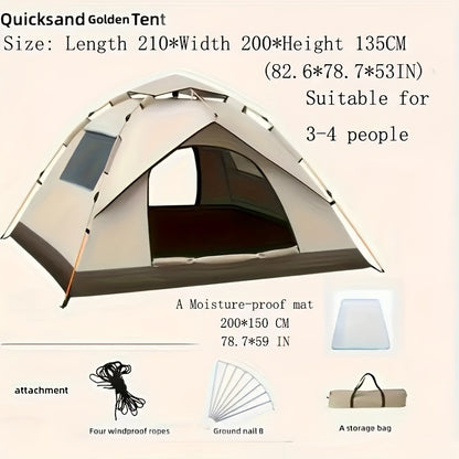 Waterproof Car Camping Tent - Quick-Opening, Self-Driving Sunshade, Spacious Outdoor Shelter with Easy Setup and Takedown, Ideal for Family Camping Trips and Road Adventures
