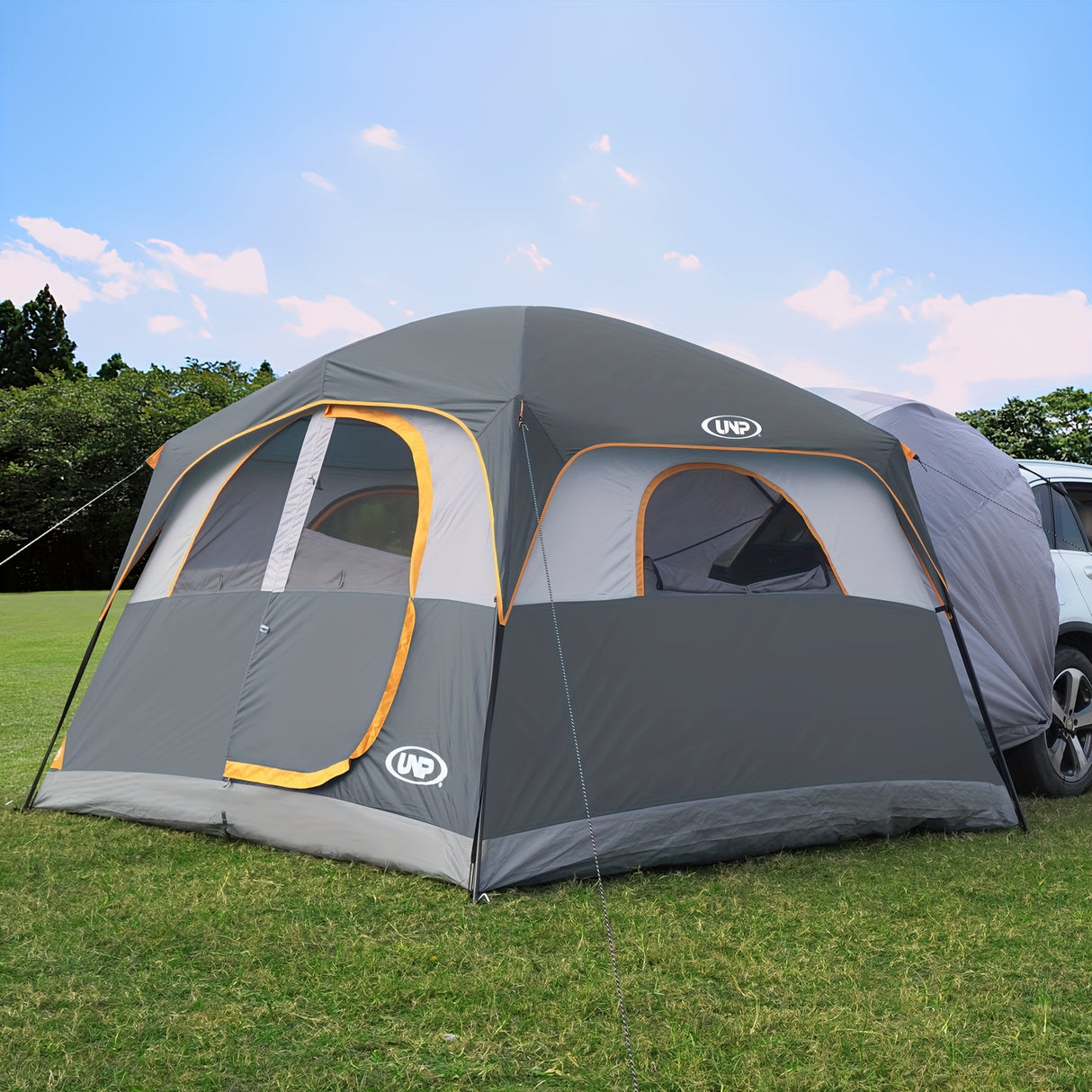 UNP SUV Tent For Camping, 6-person Car Camping Tent, SUV Tailgate Tent For Outdoor, Easy Set Up Tent With Rainfly 10'x9'x78in (H)