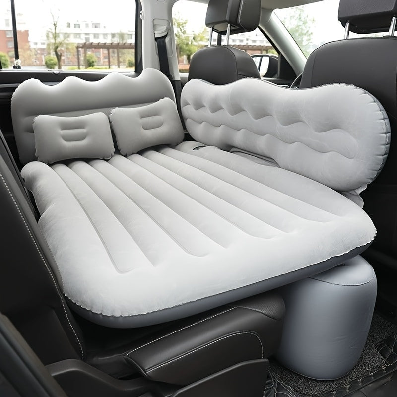 Truck and Car Inflatable Mattress - Car Rear Seat Inflatable Mattress Without Pump - Portable Rear Seat Travel Inflatable Mattress - Camping Holiday Inflatable Mattress - Sleeping Pad with 2 Pillows - Universal Type