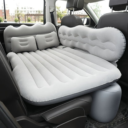 Truck and Car Inflatable Mattress - Car Rear Seat Inflatable Mattress Without Pump - Portable Rear Seat Travel Inflatable Mattress - Camping Holiday Inflatable Mattress - Sleeping Pad with 2 Pillows - Universal Type