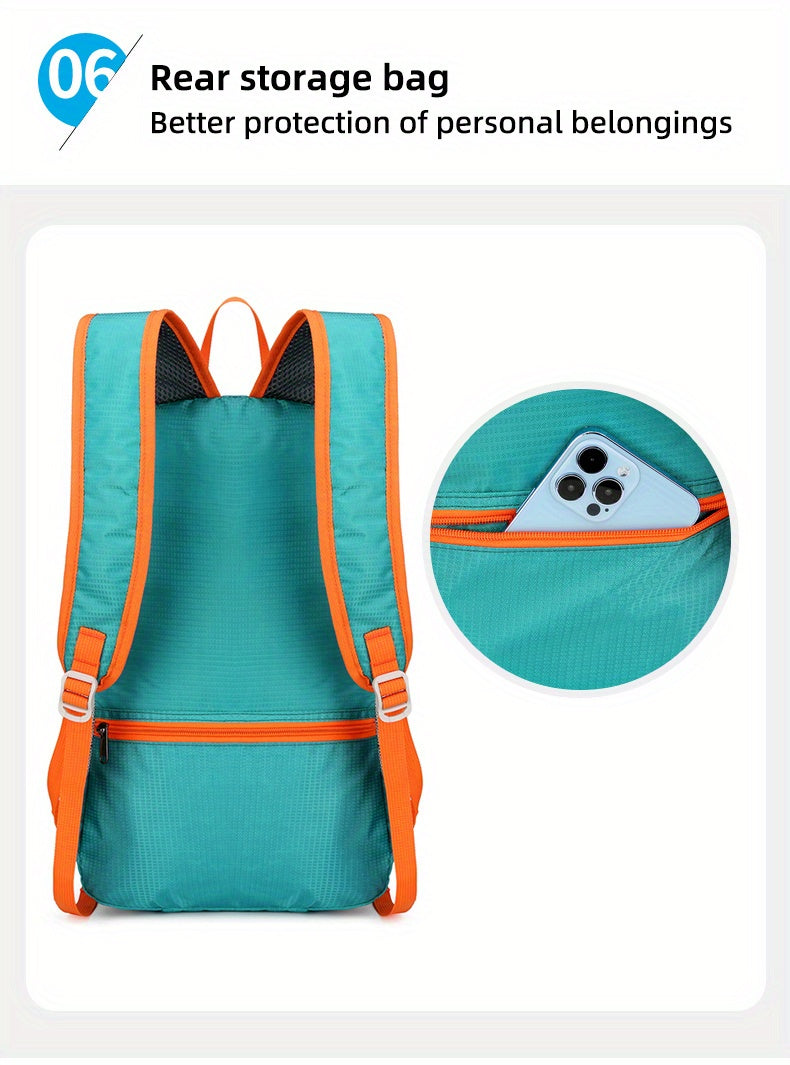 18L Outdoor Sports Backpack Ultra-light Large Capacity Folding Backpack Mountaineering Top Bag Suitable for Hiking, Cycling, Traveling, Business Trips, Commuting and Fitness Shock-absorbing Breathable Shoulder Straps Quick Fo