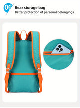 18L Outdoor Sports Backpack Ultra-light Large Capacity Folding Backpack Mountaineering Top Bag Suitable for Hiking, Cycling, Traveling, Business Trips, Commuting and Fitness Shock-absorbing Breathable Shoulder Straps Quick Fo