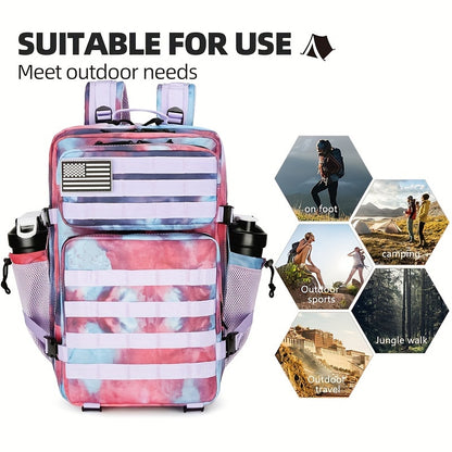 Waterproof Hiking Backpack - Durable Camping Bag for Outdoor Adventures with Rain Cover and Multiple Compartments