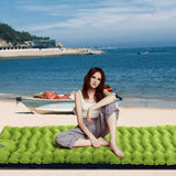 [Portable Camping Bed] Lightweight 1-Person Portable Inflatable Camping Bed | Compact Self-Inflating Outdoor Sleeping Pad with Non-Slip Base, Easy Setup for Camping, Travel, Backyard, Durable Fabric