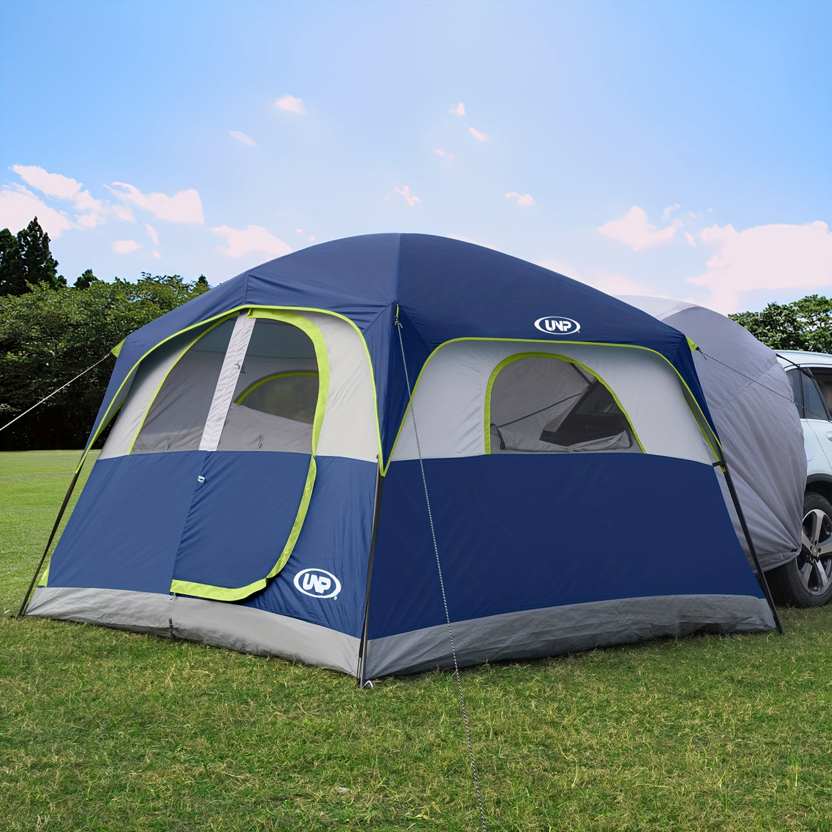 UNP SUV Tent For Camping, 6-person Car Camping Tent, SUV Tailgate Tent For Outdoor, Easy Set Up Tent With Rainfly 10'x9'x78in (H)