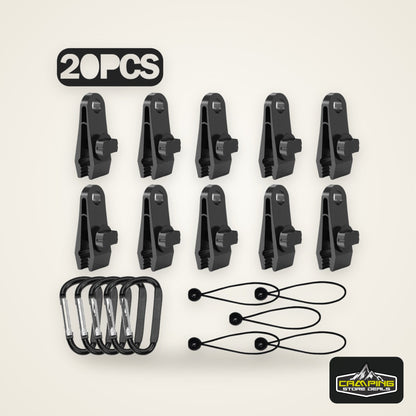 5or40 Pcs Tent Clip, Canopy Awning Clip, Tarpaulin Rope Clip, High Strength Tension Fastening, Suitable for Outdoor Camping