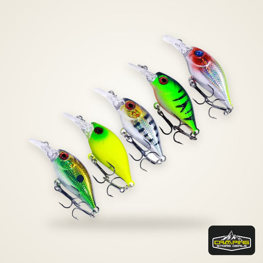5Pcs Crankbait Rock Fish Bass Fishing Lure Set 4.4g 5cm Artificial Baits Topwater Crank Wobblers For Pike Crankbaits Fishing